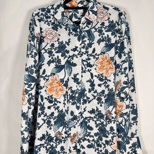 Tihari Floral Long Sleeve Button-Up Shirt